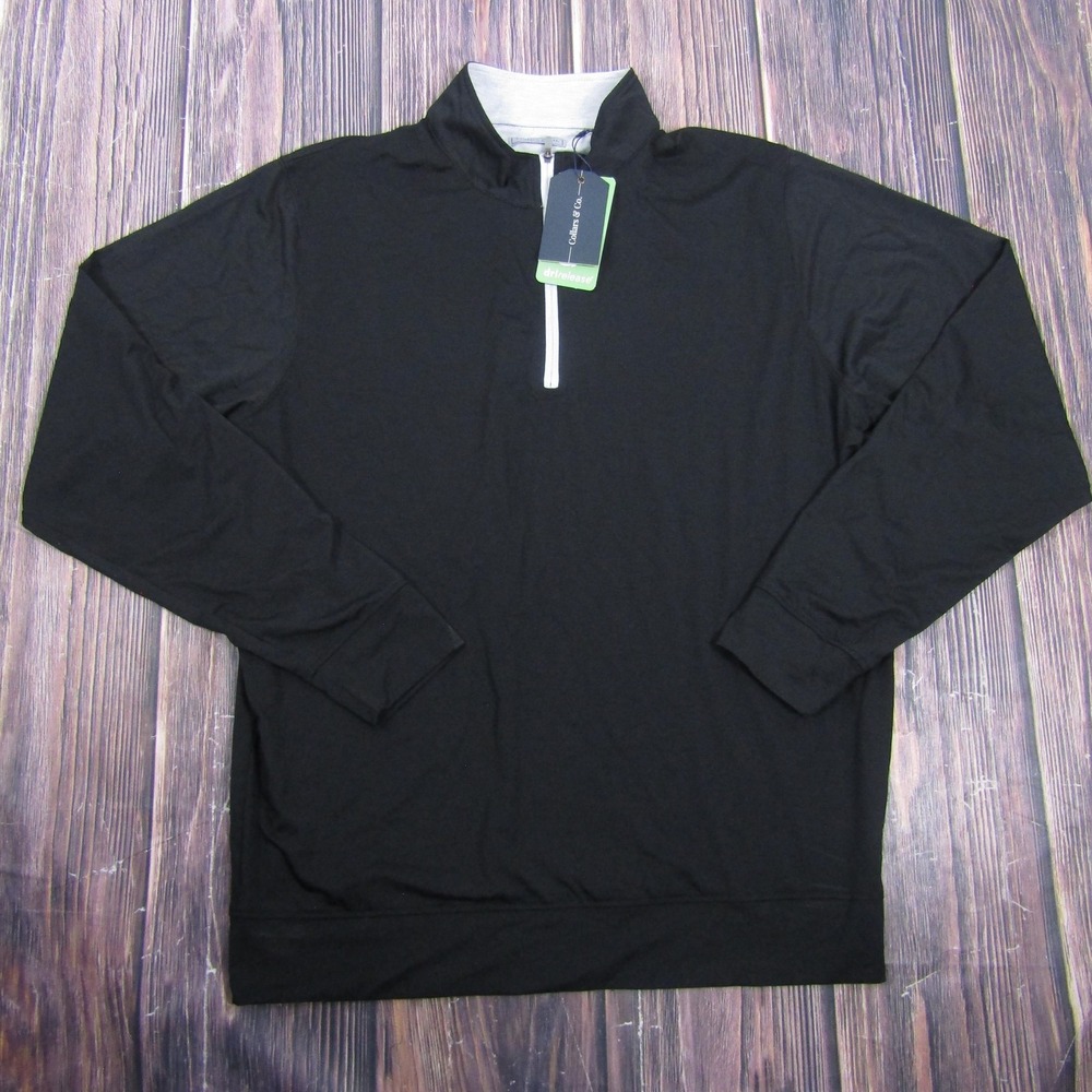 Classic Black Quarter-Zip Pullover - image 1